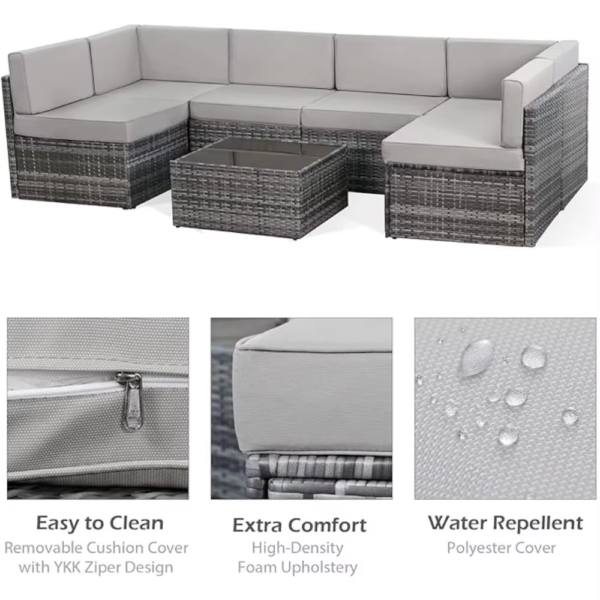 7 Pieces Patio Furniture Set,