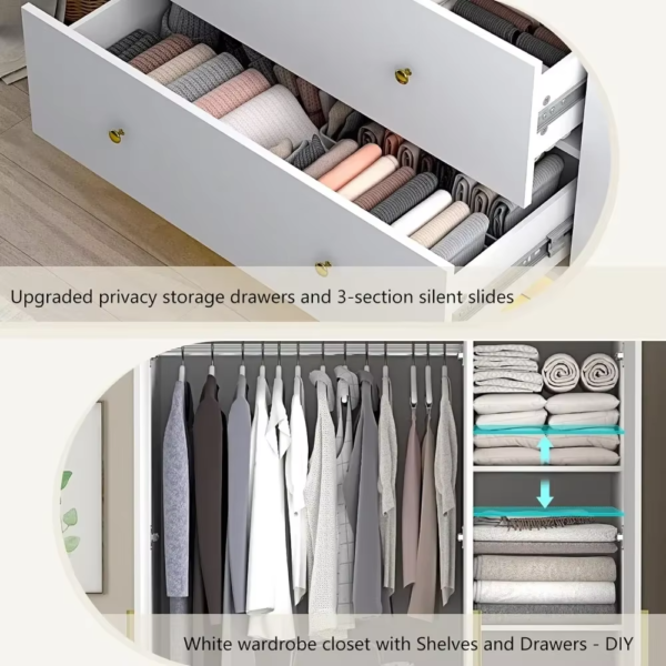 Wardrobe Closet with Mirror